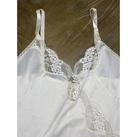 QUEENS WAY TO FASHION LINGERIE Large Ivory Camisole Top Lingerie Lace Tank Shell - Picture 3 of 11